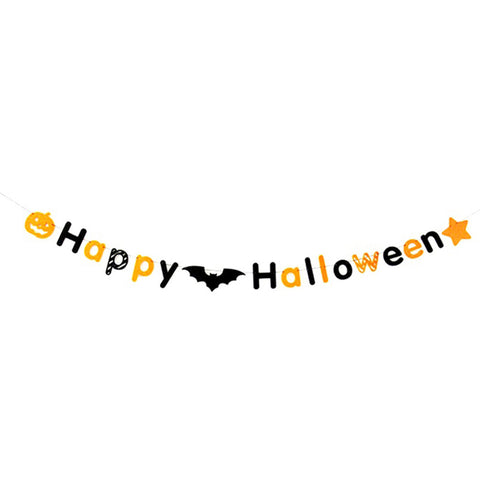 Happy Halloween Bunting Banner Flet Halloween Party Decoration Banners